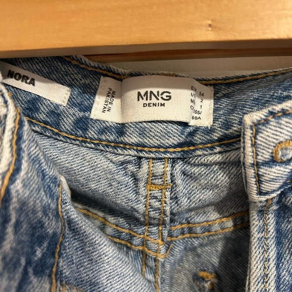 Mango High Rise Blue Women's Jeans - Picture 3 of 3